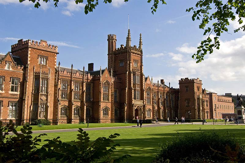 Front of Lanyon building and front lawn from left hand side