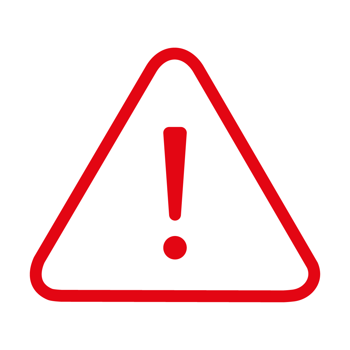 icon for a red warning triangle