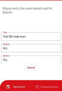 Verify Event - Submit